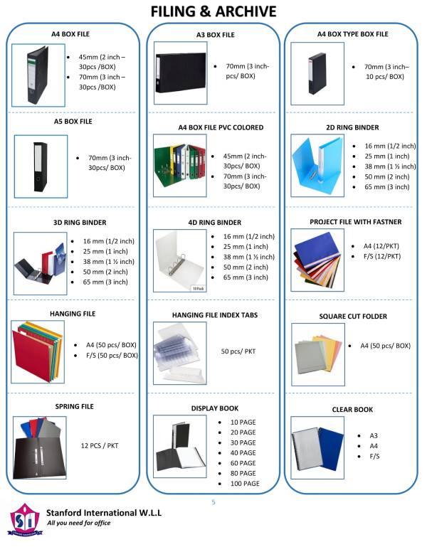 Office and School Files in Qatar