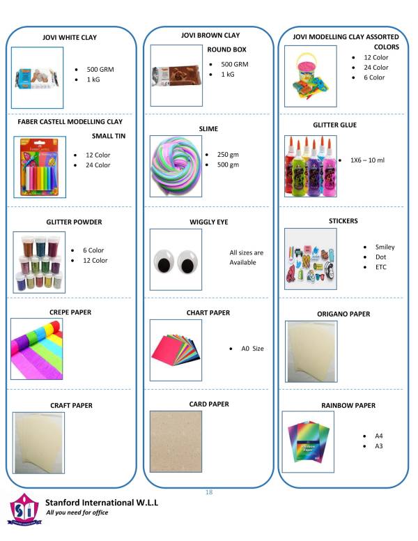 Stickers, Chart Paper, Crepe Paper, Craft Paper Online in Doha